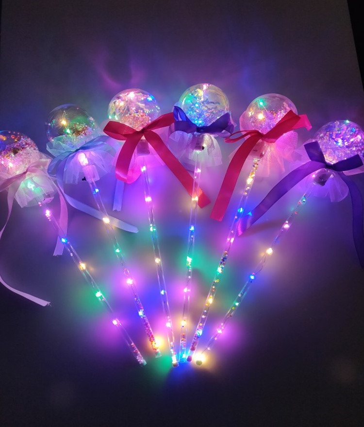 Stall Products New Bounce Ball Fairy Glow Stick Bounce Ball Baseball Bat Children&#039;s Luminous Toys Magic Wand Wholesale