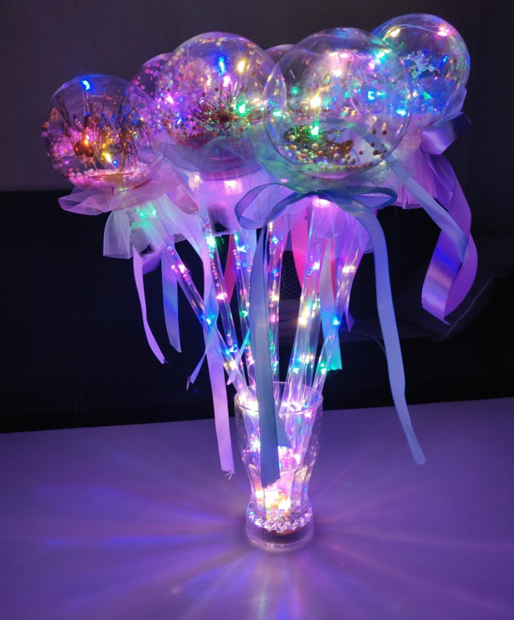 Stall Products New Bounce Ball Fairy Glow Stick Bounce Ball Baseball Bat Children's Luminous Toys Magic Wand Wholesale