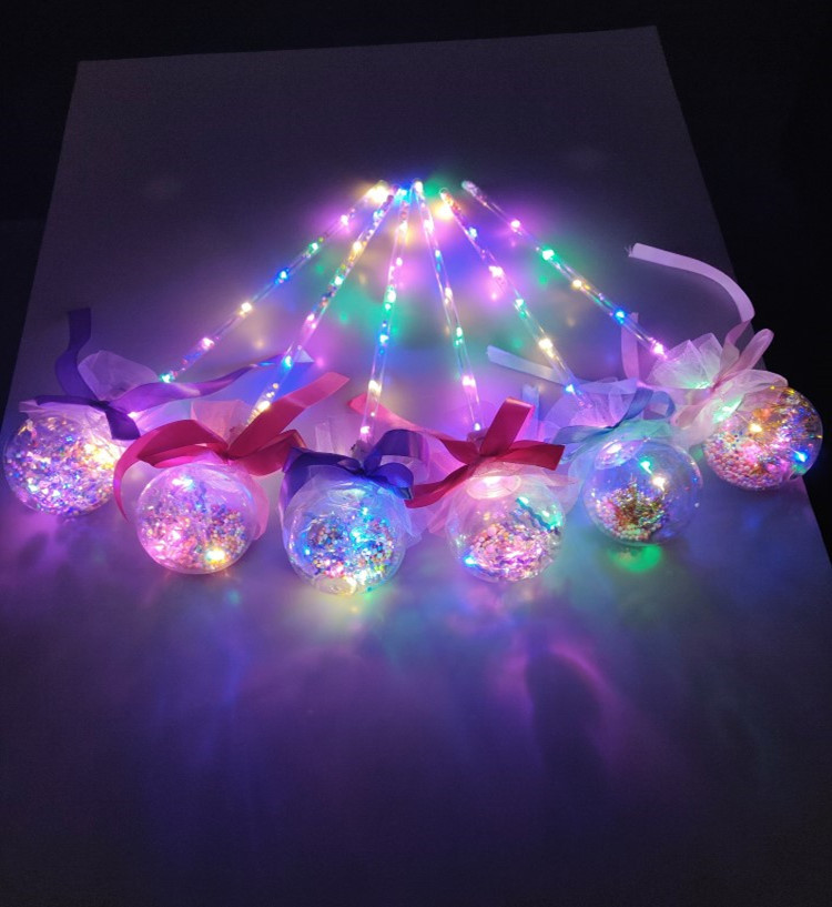 Stall Products New Bounce Ball Fairy Glow Stick Bounce Ball Baseball Bat Children's Luminous Toys Magic Wand Wholesale
