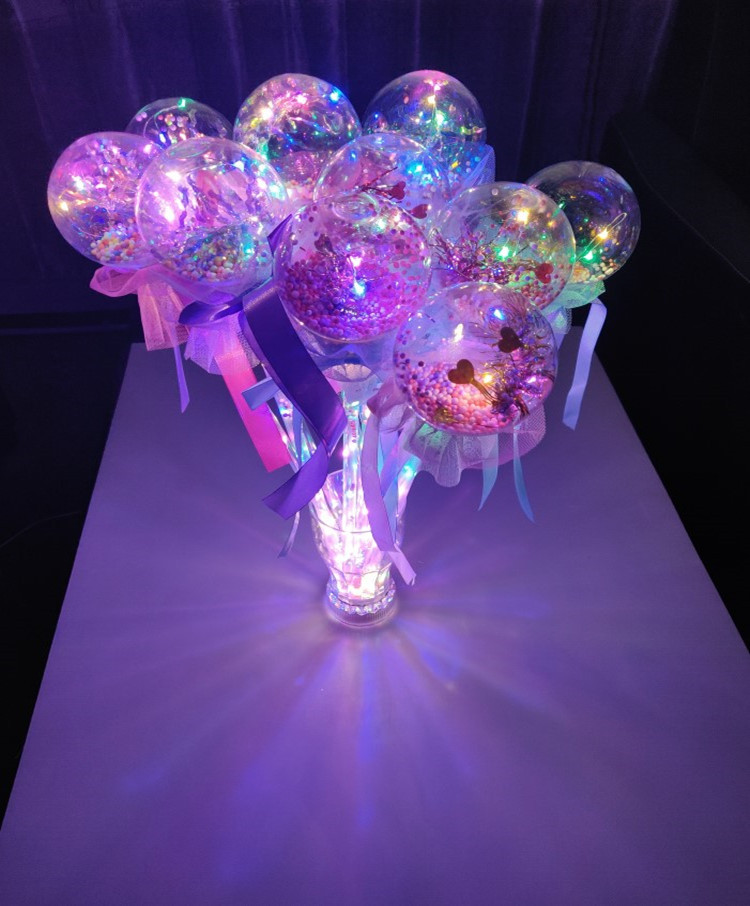 Stall Products New Bounce Ball Fairy Glow Stick Bounce Ball Baseball Bat Children&#039;s Luminous Toys Magic Wand Wholesale