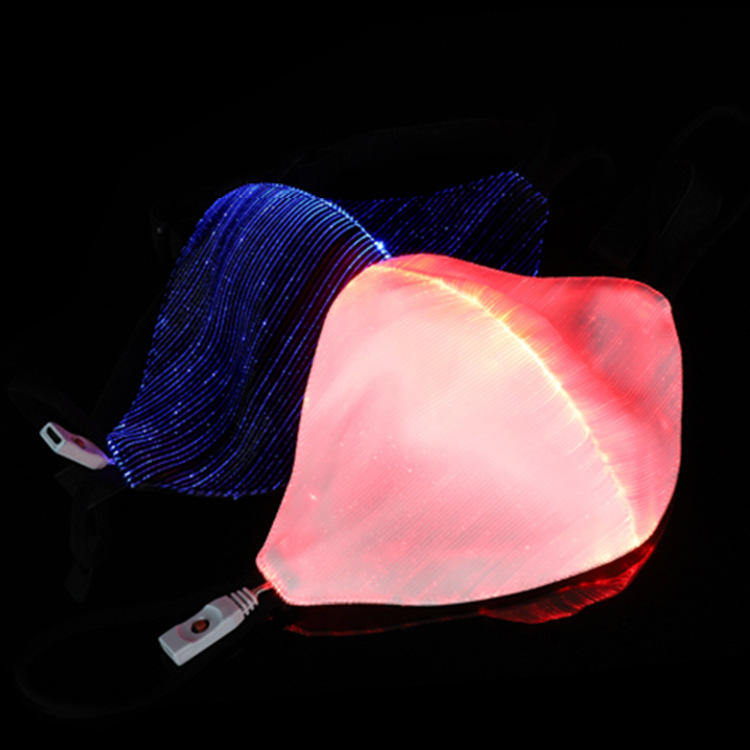 Tik Tok Amazon LED Fiber-optic Glow Mask Night Bar Disco equipped with Halloween Flash Mask