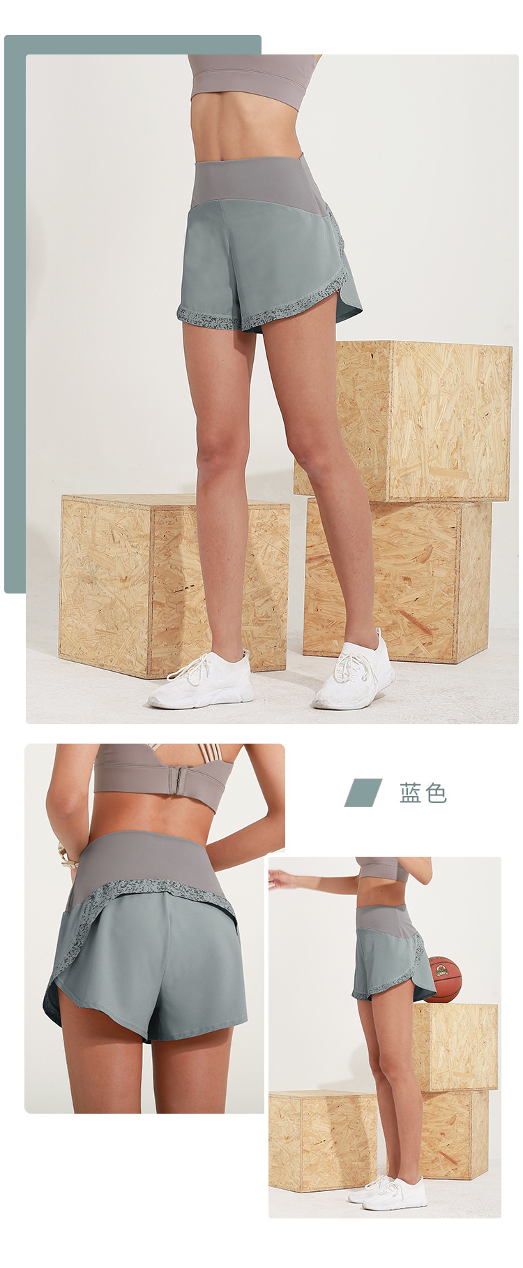 Erun's new running shorts LULU version of women's Glow-out running yoga shorts has a skinny, quick-drying print