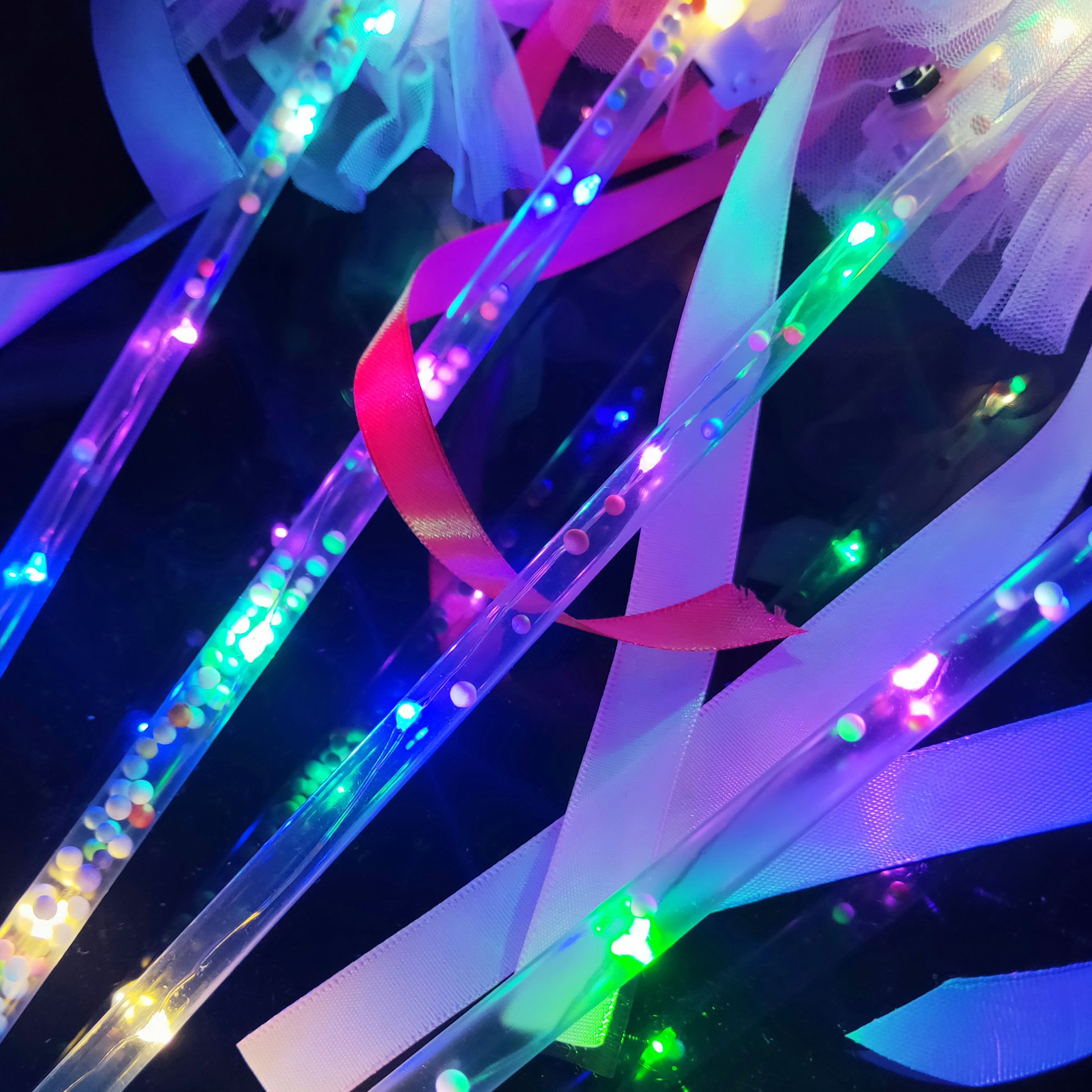 New Flash Magic Wand Glow Stick Children's Luminous Toys Stall Drainage Bounce Ball Star Sky Ball Magic Wand
