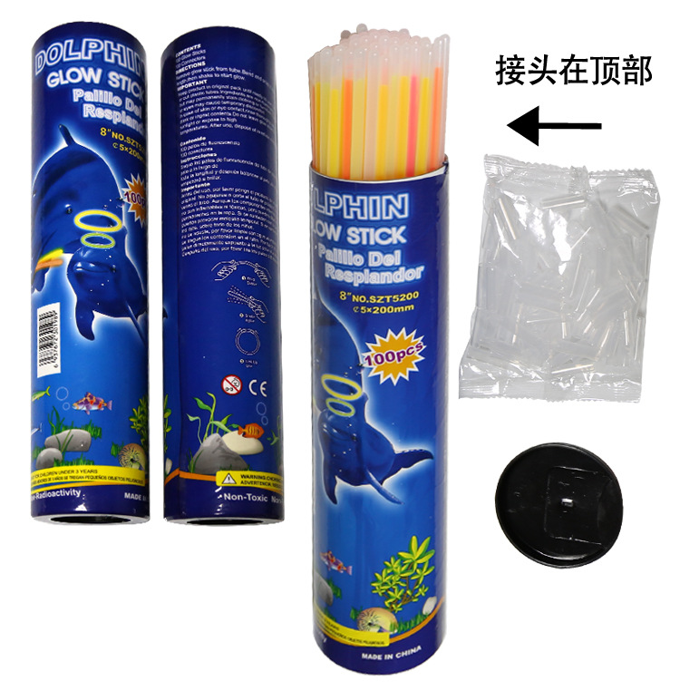 Light Stick Factory Wholesale Stall Supply 100 TikTok Fluorescent Dance Party Holiday Party Outdoor Glow Stick