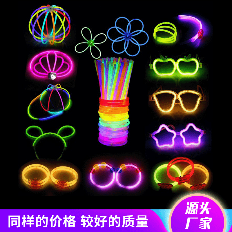 Light Stick Factory Wholesale Stall Supply 100 TikTok Fluorescent Dance Party Holiday Party Outdoor Glow Stick