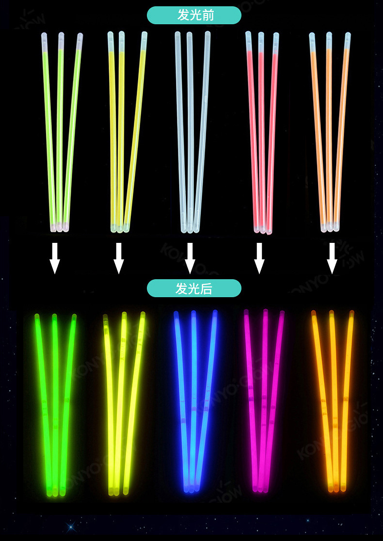 Light Stick Factory Wholesale Stall Supply 100 TikTok Fluorescent Dance Party Holiday Party Outdoor Glow Stick