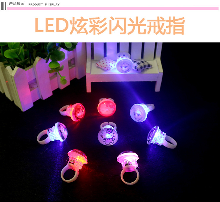 Glow necklace earring ring bow little night light LED hair clip night market