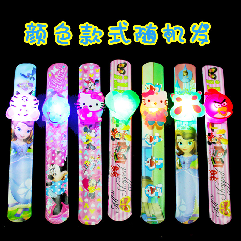 Glow necklace earring ring bow little night light LED hair clip night market