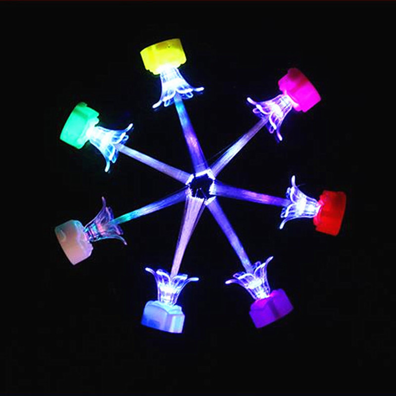 Glow necklace earring ring bow little night light LED hair clip night market