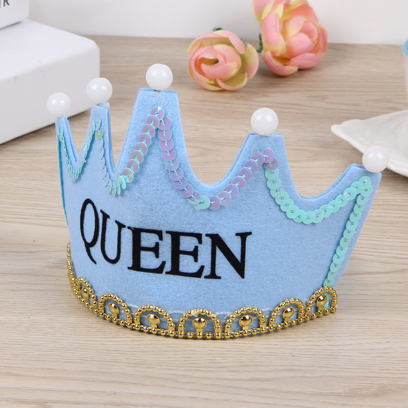 New non-woven colorful birthday Hat Crown LED multi-color light emitting light emitting five-light Crown