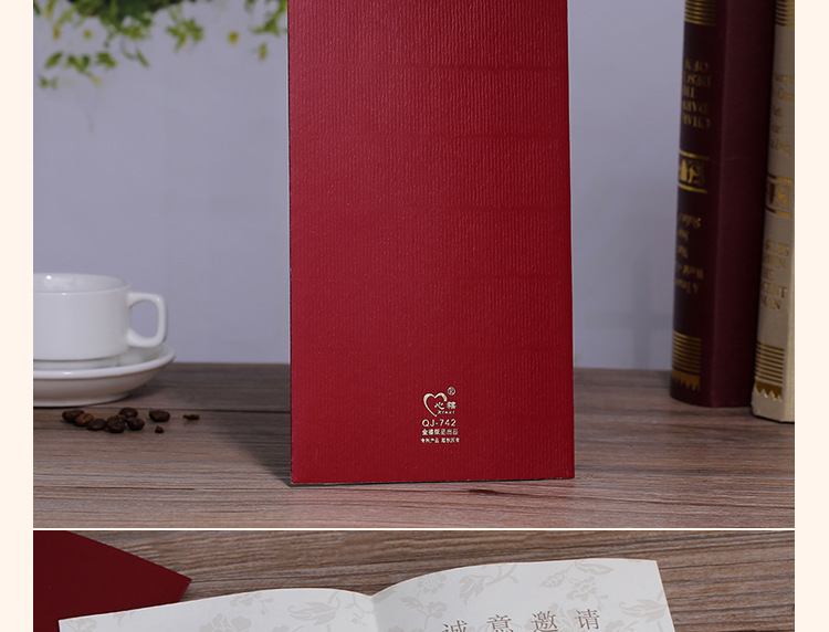 Golden jubilee Chinese style invitation invitations moving invitations wedding company invitation card letter red festive gift card spot batch