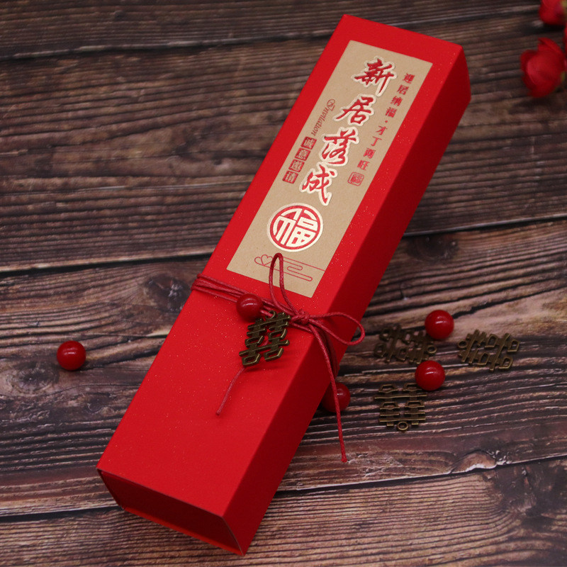 Ronghai Paper Cool Imperial Edict Chinese Style Wedding Invitations and Announcements New Home Housewarming Invitation Wedding Custom Invitation Is Currently Available