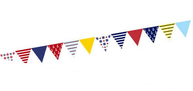 Wholesale New Navy Style Small Boat Anchor Triangle Bunting DIY Latte Art Hanging Triangle Flag Wholesale New Navy Style Small Boat Anchor Triangle Bunting DIY Latte Art Hanging Triangle Flag