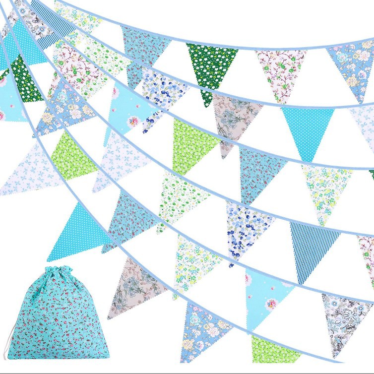 New Cotton Triangle Flag Children&#039;s Birthday Party Decoration Pennant Baby Photography Triangle Flag