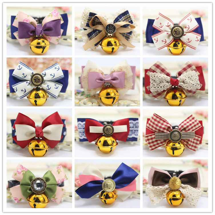 Weiwang Pet Dog Tie Bow Tie Teddy Bow Cat Bell Collar Ornament Handsome Gentleman Bichon Weiwang Pet Dog Tie Bow Tie Teddy Bow Cat Bell Collar Ornament Handsome Gentleman Bichon