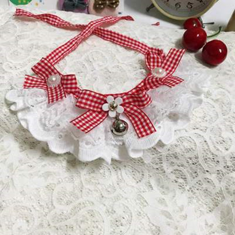 Pet Dog Bib Scarf Scarf Cat Bib Triangular Binder Cute Polka Dot Bow Tie Small Dog Supplies
