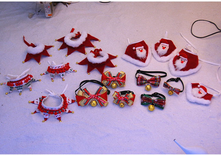 Pet Christmas Holiday Dress up Decoration Supplies Dog Scarf Cat Bib Bow Tie Bow Wholesale Pet Christmas Holiday Dress up Decoration Supplies Dog Scarf Cat Bib Bow Tie Bow Wholesale