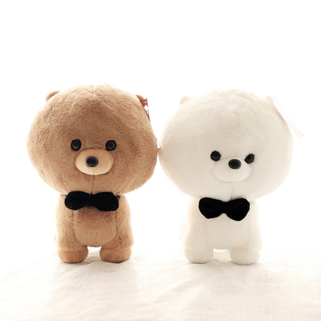 Cute Bichon Dog Doll Plush Toys Bow Tie Puppy Doll Ragdoll Children's Birthday Gifts Simulation Cute Bichon Dog Doll Plush Toys Bow Tie Puppy Doll Ragdoll Children's Birthday Gifts Simulation
