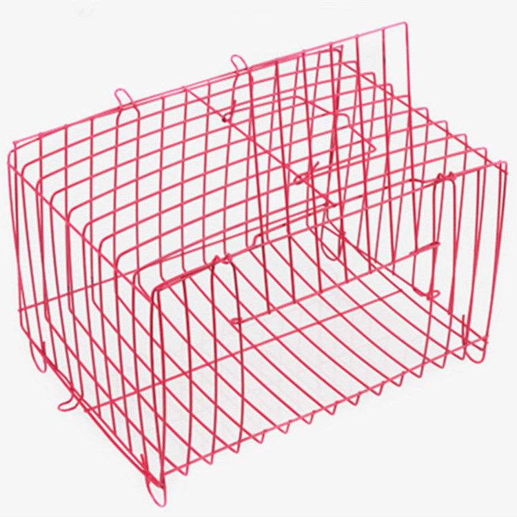 Small Pet Transport Cage with Iron Wire Cage Simple Hamster Rabbit Cage Bird Cage Cat Cage Pigeon Chicken Cage 28cm