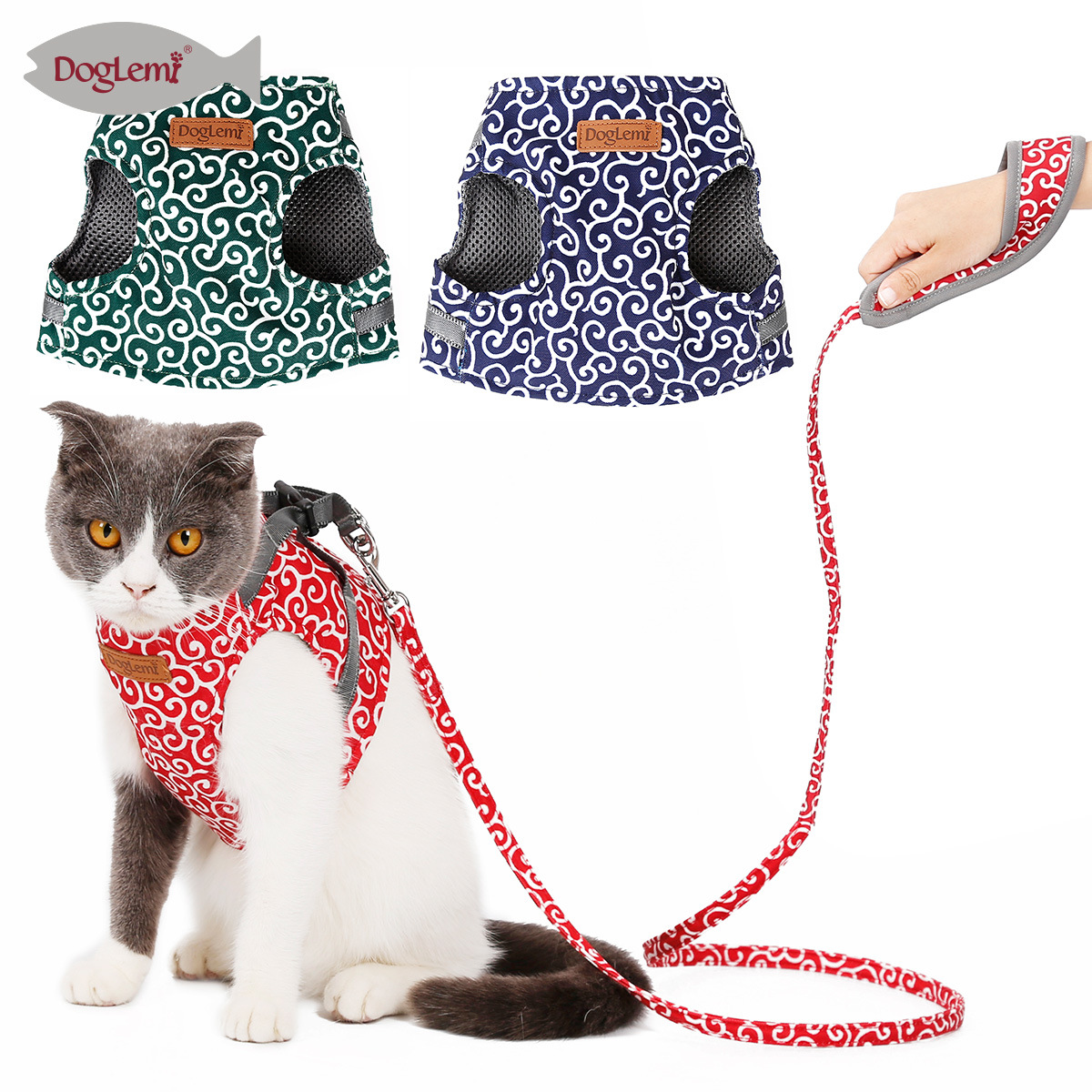 Cat Hand Holding Rope Chest Strap Cat Vest-Style Clothes Japanese Style Anti-Break Tie Cat Dog Chain Cat Rope