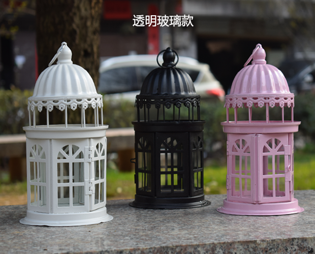 European Style Retro Iron Art Windproof Glass Wedding Storm Lantern Bird Cage Candle Holders Barn Lantern Gift Wedding Romantic Ornaments European Style Retro Iron Art Windproof Glass Wedding Storm Lantern Bird Cage Candle Holders Barn Lantern Gift Wedding Romantic Ornaments