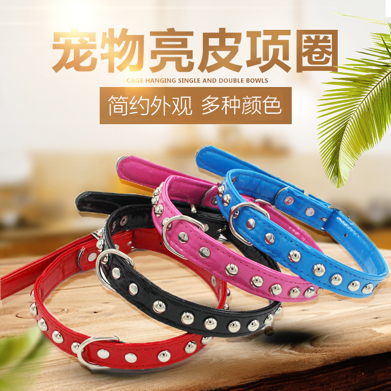 New Pet Collar Dog Bright Skin Collar Bite-Proof Protector Cat Collar Dog Leash Hand Holding Rope Pet Supplies