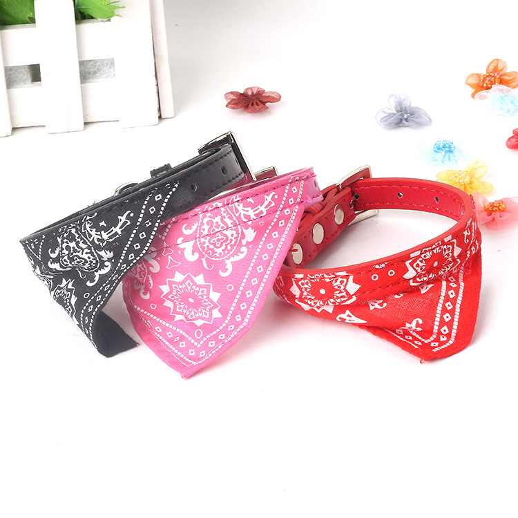 Pet Decorations Wholesale Pet Supplies Dog Collar Collar Cloth Triangular Binder Scarf Collar Small Dog Dog Leash