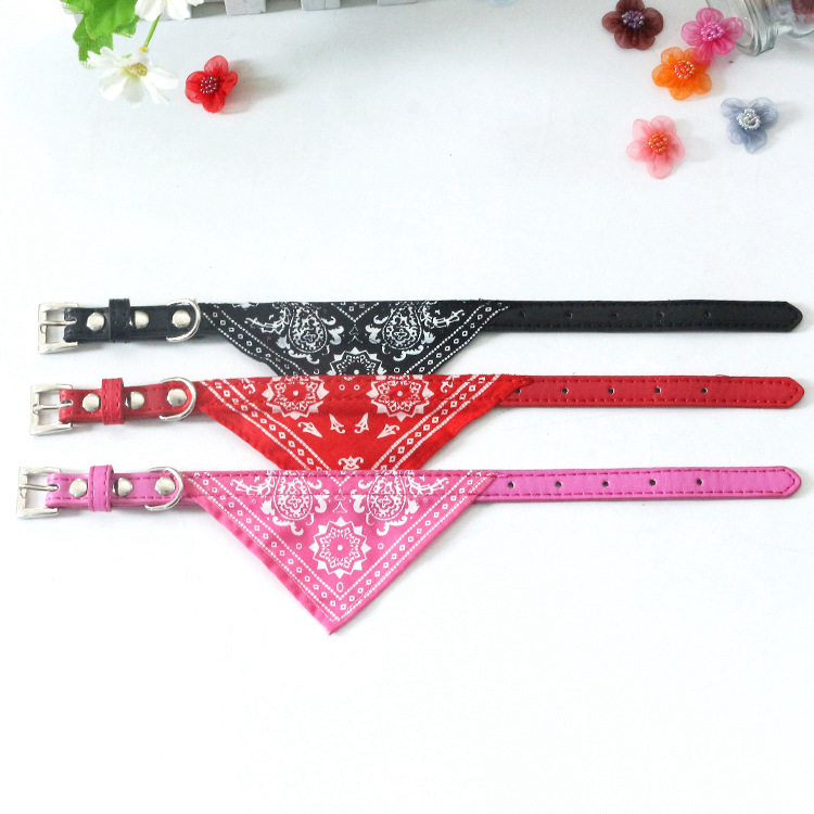 Pet Decorations Wholesale Pet Supplies Dog Collar Collar Cloth Triangular Binder Scarf Collar Small Dog Dog Leash