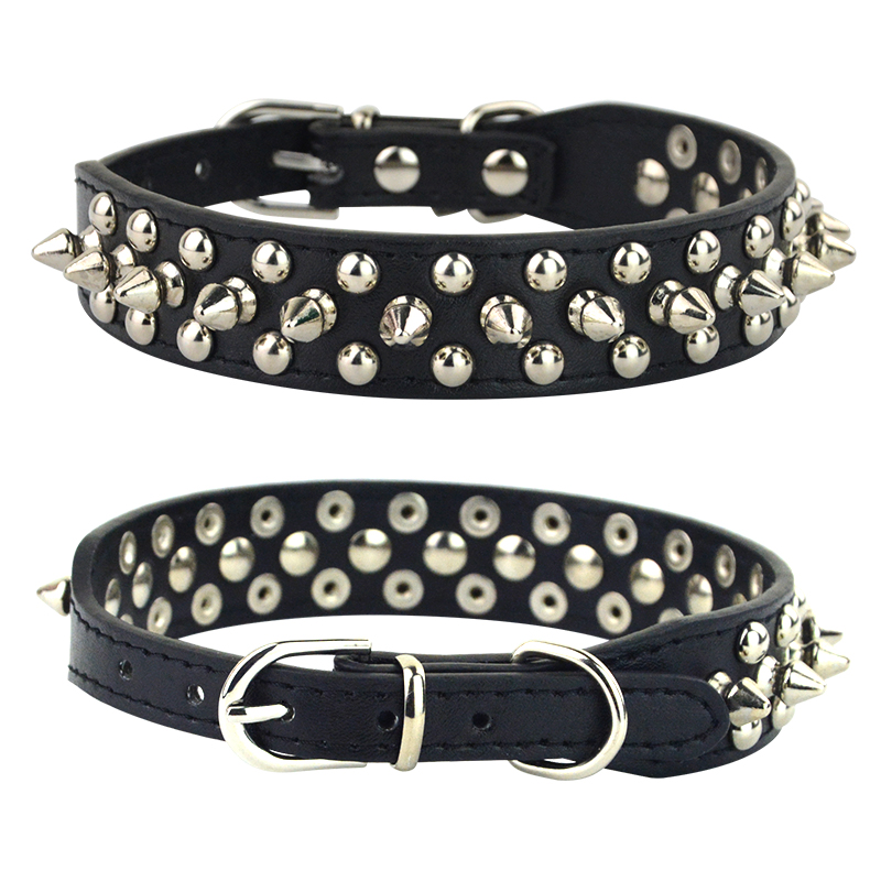 Amazon Hot Rivet Collar Anti-Bite Rivet Pet Collar Small and Medium Size Dog Leash Pull Constantly Pu Dog Collar