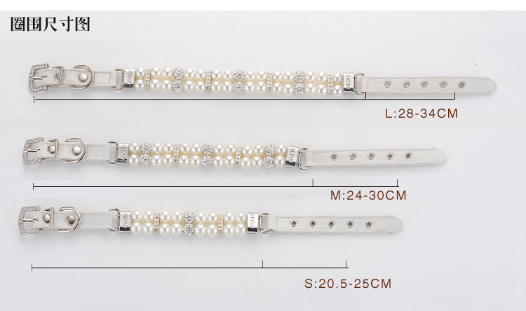 Dog Pearl Collar Handmade Wire Rope Cat Belt Dog Leash Pet Black Pearl Collar Dog Pearl Collar Handmade Wire Rope Cat Belt Dog Leash Pet Black Pearl Collar