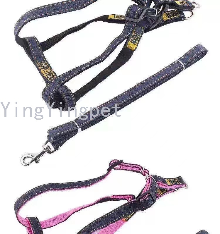 Pet Hand Holding Rope Denim Patch Chest Collar Dog leash Dog chain Dog Traction Belt Pet Supplies Pet Hand Holding Rope Denim Patch Chest Collar Dog leash Dog chain Dog Traction Belt Pet Supplies