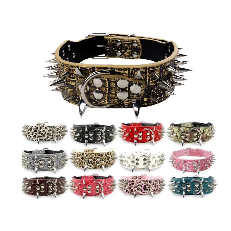 Wolf Tooth Spike Pet Collar Rivet Dog Collar Bully Collar Large Dog Dog Harness Amazon Hot Dog Leash