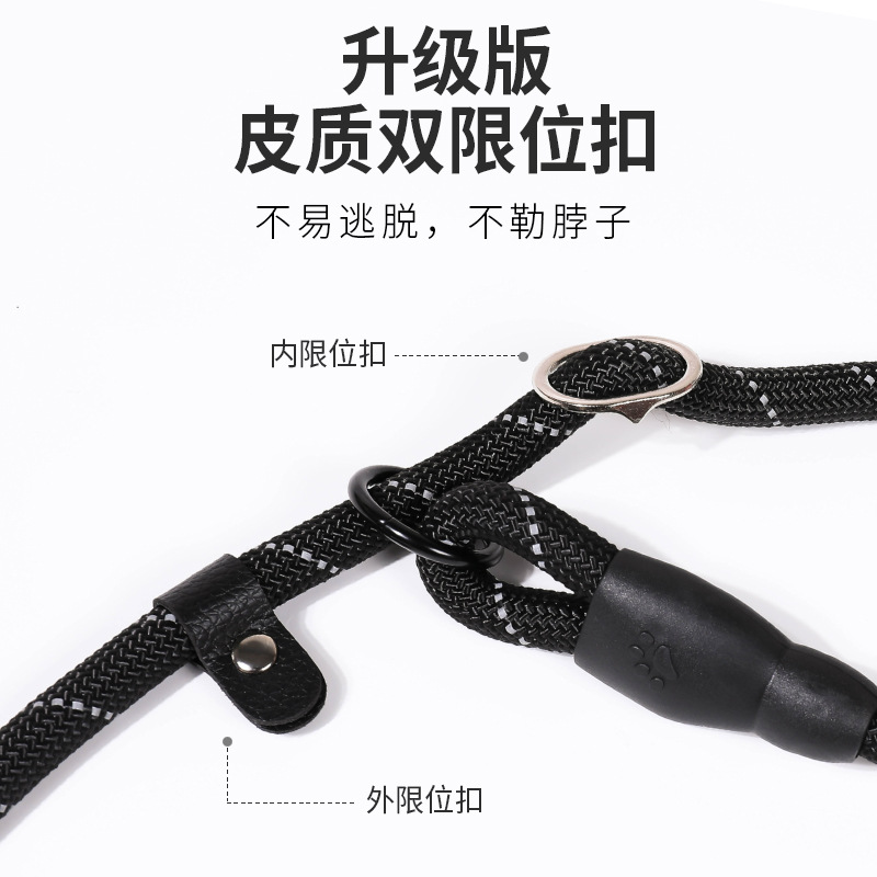 P Chain Leash Pet Collar Dog Chain Set Multi-Size Non-Holding Hand Walking Dog Leash Factory Wholesale