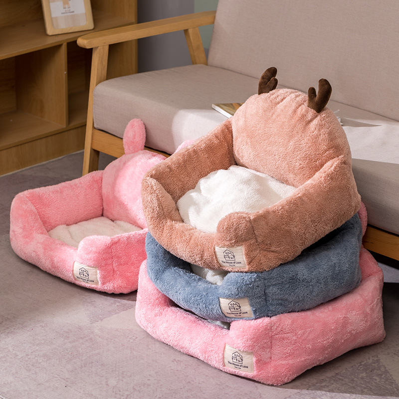 Dog bed Cathouse Kennel Pet Bed Removable and Washable Pet Home Pet Bed Dog Bed Warm Cat Pad Pet MatYouTube toy