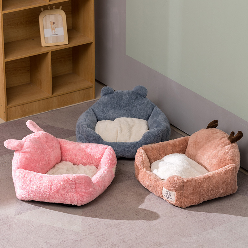 Dog bed Cathouse Kennel Pet Bed Removable and Washable Pet Home Pet Bed Dog Bed Warm Cat Pad Pet MatYouTube toy