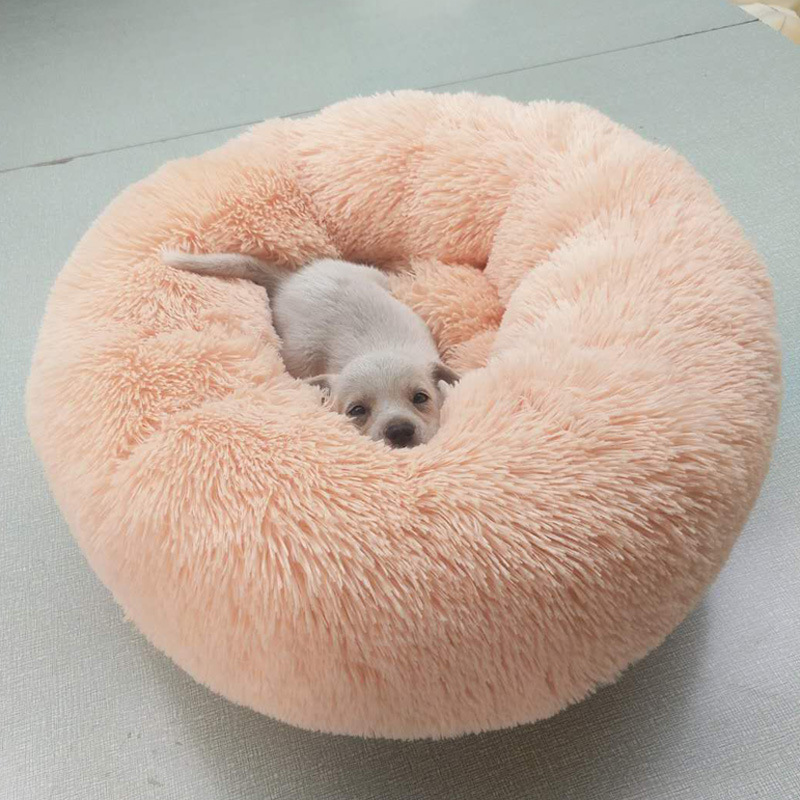 Plush round Kennel Doghouse Cathouse round Plush Pet Cushion Mat Cross-Border Amazon Hot