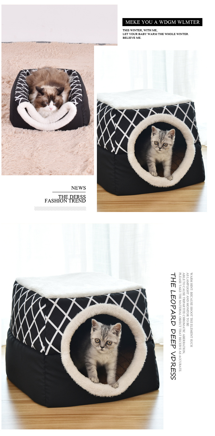 Cross-Border Hot Amazon Cat House Capsule Cat House Villa Closed Kennel House Pet Supplies Wholesale