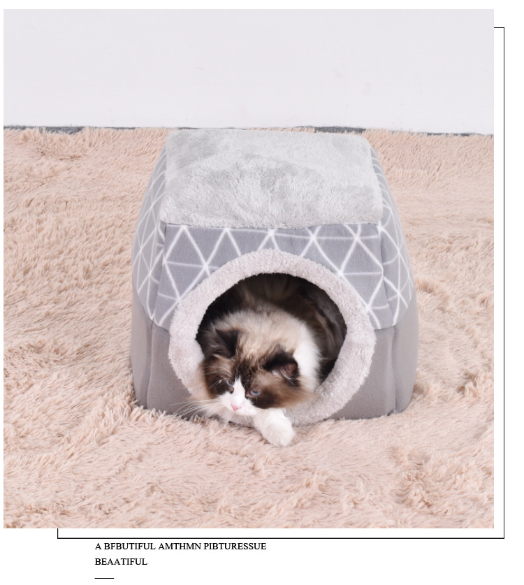 Cross-Border Hot Amazon Cat House Capsule Cat House Villa Closed Kennel House Pet Supplies Wholesale