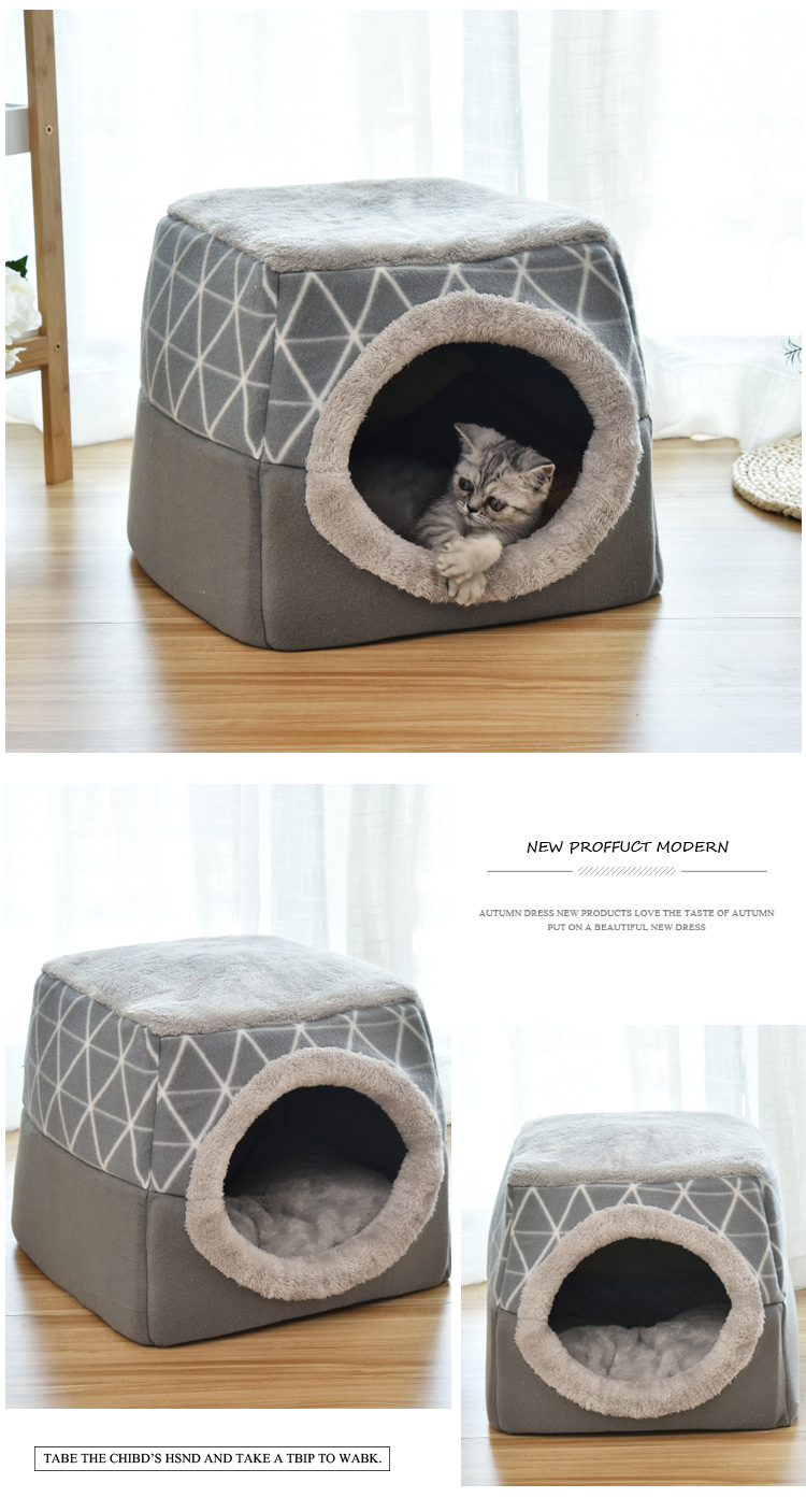 Cross-Border Hot Amazon Cat House Capsule Cat House Villa Closed Kennel House Pet Supplies Wholesale