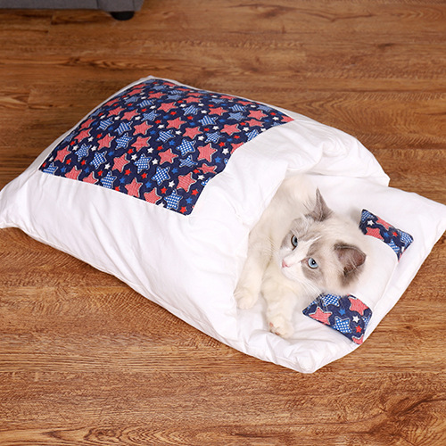 Cat Nest Cat Sleeping Bag Closed Removable and Washable Cat Bed Winter Warm Pet Bed Dog Kennel Four Seasons Universal