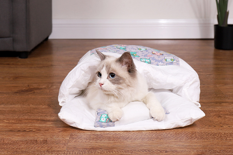 Cat Nest Cat Sleeping Bag Closed Removable and Washable Cat Bed Winter Warm Pet Bed Dog Kennel Four Seasons Universal