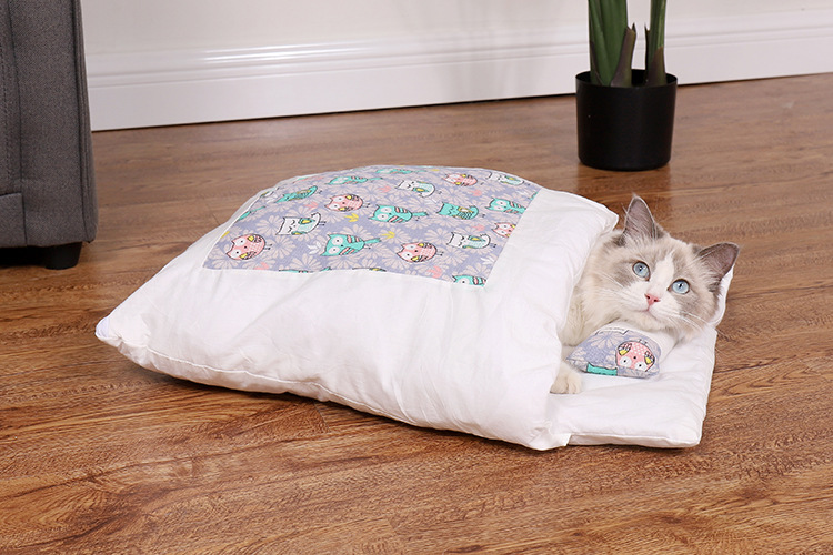 Cat Nest Cat Sleeping Bag Closed Removable and Washable Cat Bed Winter Warm Pet Bed Dog Kennel Four Seasons Universal