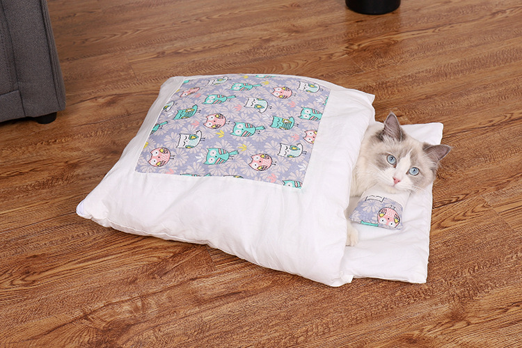 Cat Nest Cat Sleeping Bag Closed Removable and Washable Cat Bed Winter Warm Pet Bed Dog Kennel Four Seasons Universal