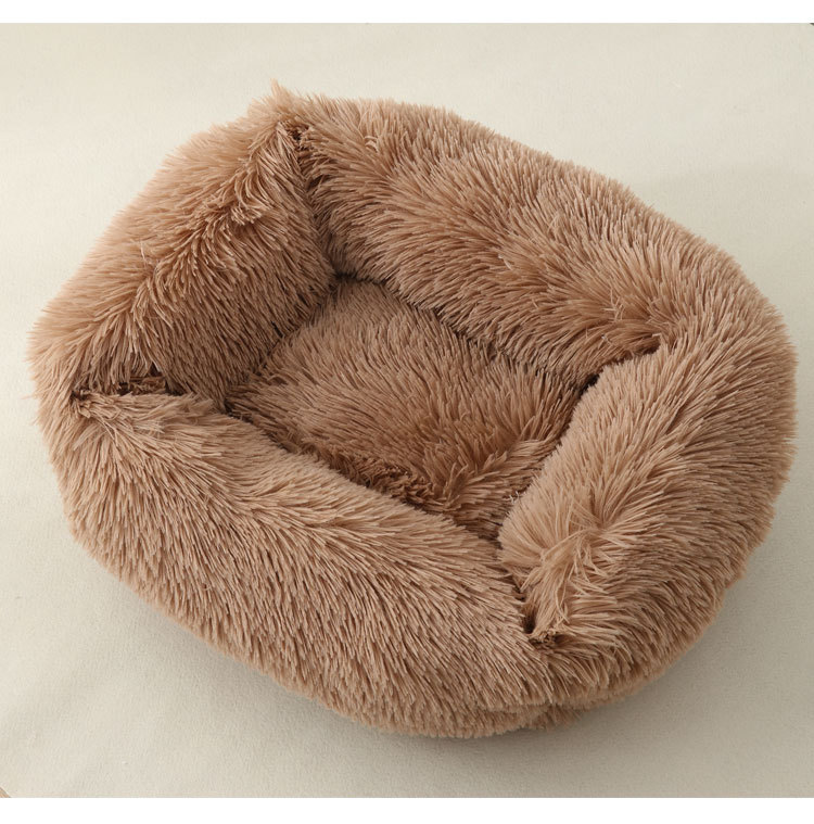  Long Velvet Square Pet Bed Large Medium and Small Dogs FallWinter Sleep Kennel Cat Litter 