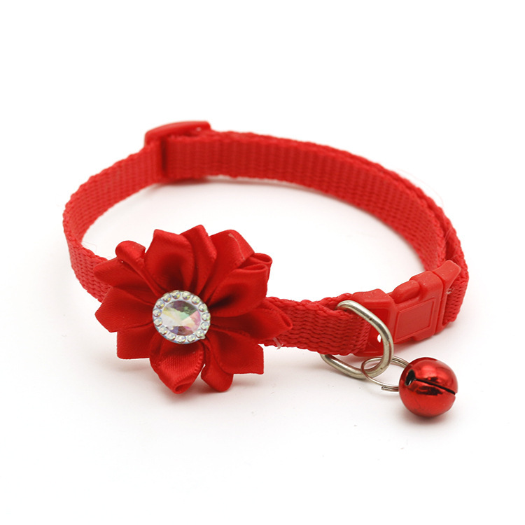 1.0 Pet Bell Flower Collar Dog Collar Cat Collar Factory-Operated Wholesale 1.0 Pet Bell Flower Collar Dog Collar Cat Collar Factory-Operated Wholesale