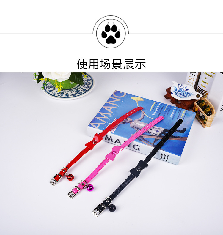 Pet Bell Collar Bow Cat Bell Collar Pu Collar Pet Decorations Pet Supplies Pet Bell Collar Bow Cat Bell Collar Pu Collar Pet Decorations Pet Supplies