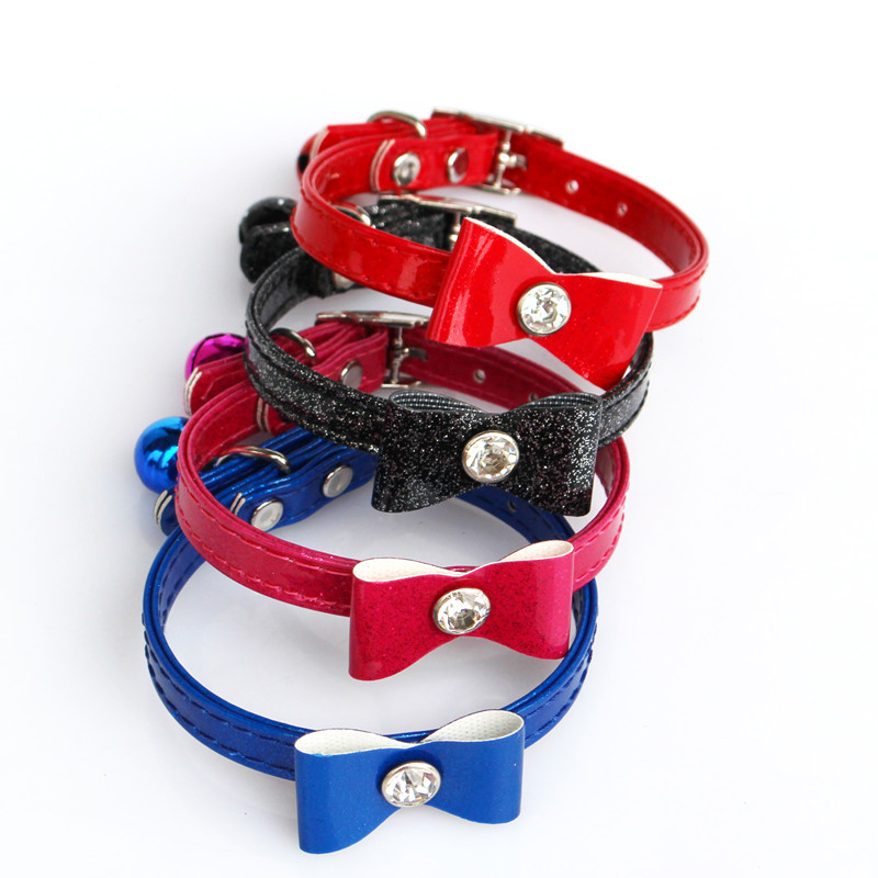 Pet Bell Collar Bow Cat Bell Collar Pu Collar Pet Decorations Pet Supplies Pet Bell Collar Bow Cat Bell Collar Pu Collar Pet Decorations Pet Supplies