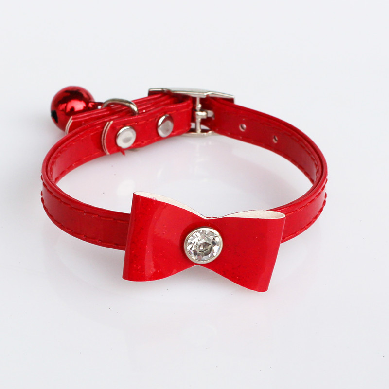 Pet Bell Collar Bow Cat Bell Collar Pu Collar Pet Decorations Pet Supplies Pet Bell Collar Bow Cat Bell Collar Pu Collar Pet Decorations Pet Supplies