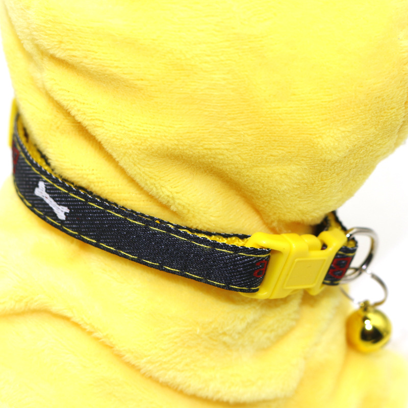 Pet Denim Collar Pet Bell Collar Cat Collar Dog Collar Patch Collar Ornament Pet Denim Collar Pet Bell Collar Cat Collar Dog Collar Patch Collar Ornament