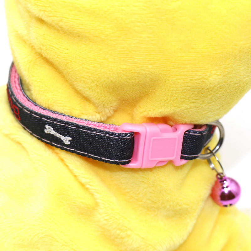 Pet Denim Collar Pet Bell Collar Cat Collar Dog Collar Patch Collar Ornament Pet Denim Collar Pet Bell Collar Cat Collar Dog Collar Patch Collar Ornament